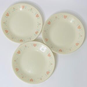 Heart Pattern Cream Plates